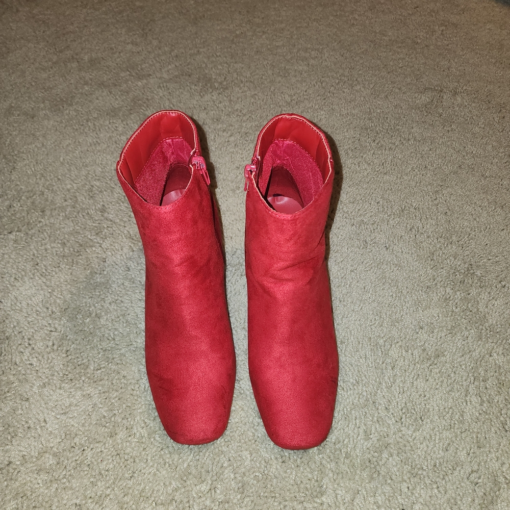 Rouge! Bold Red Ankle Booties